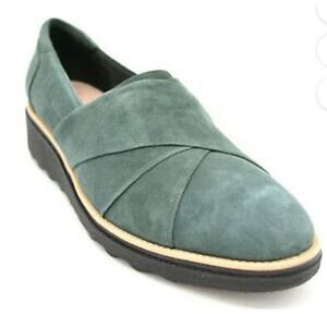 Clarks Sharon Form Women shoes Size 6.5W Wide Casual 26147427 Green